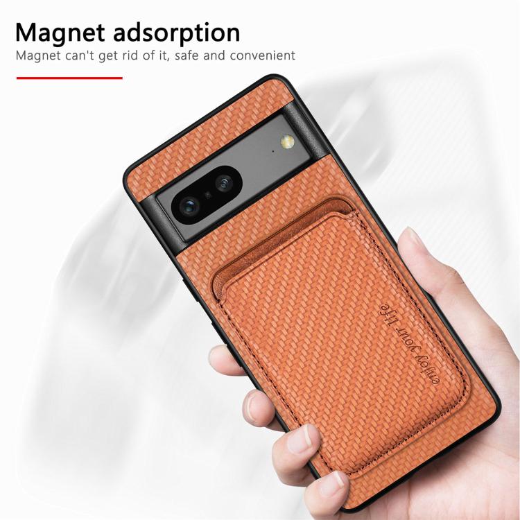 Carbon Fiber Leather Card Magsafe Phone Case, For Google Pixel 10 Pro XL, For Google Pixel 9 Pro XL, For Google Pixel 10 / 10 Pro, For Google Pixel 9 / 9 Pro