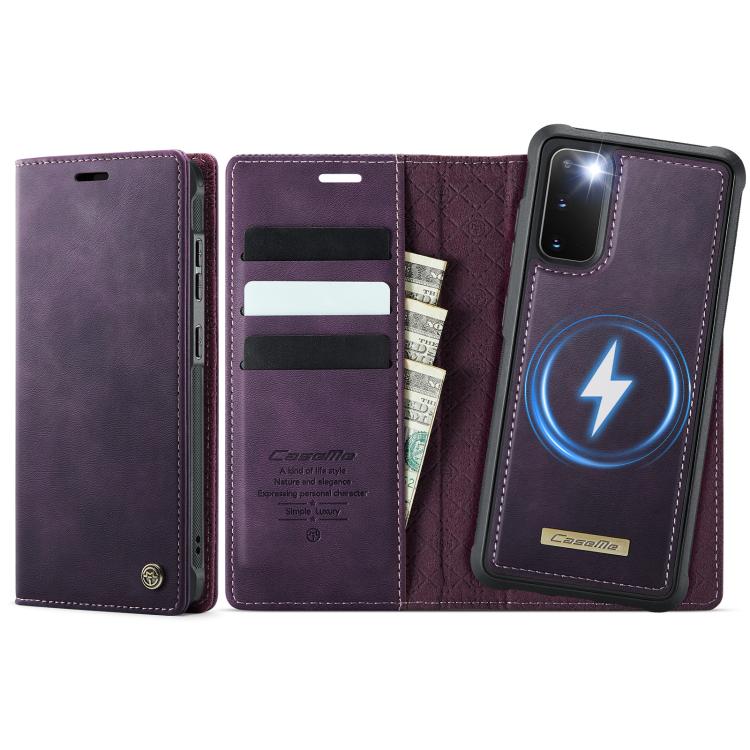 CaseMe C49 Magnetic RFID Blocking Detachable Wallet Leather Phone Case, For Samsung Galaxy S21+ 5G, For Samsung Galaxy S21 Ultra 5G, For Samsung Galaxy S20 Ultra, For Samsung Galaxy S20