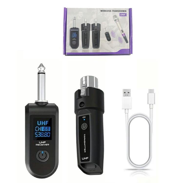 K1 For Handheld Dynamic Mic Wired to Wireless Microphone Converter, 1 Transmitter + 1 Receiver, 1 Transmitter + 1 Receiver