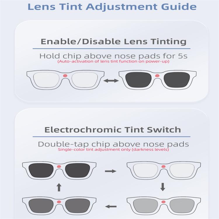 G60 Smart Glasses, Support Bluetooth Call / AI Audio Music