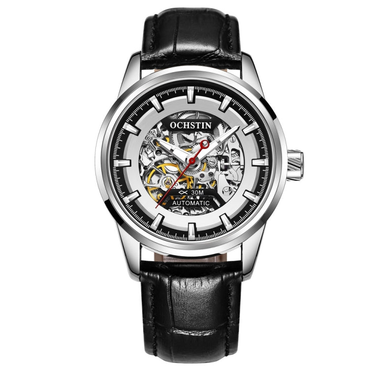 Ochstin 2002C Men Automatic Hollow Leather Mechanical Watch Business Waterproof Night Light Men Watch Mechanical Watch