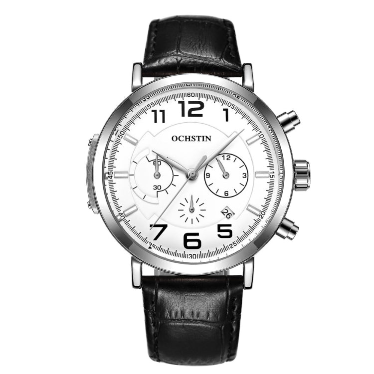 Ochstin 6105 Multi Function Watch Business Leisure Men Watch Waterproof Timing Quartz Watch Belt Watch