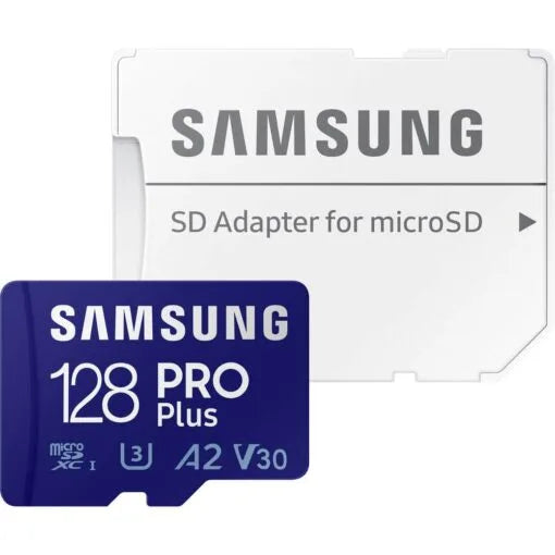 Samsung 128GB PRO microSDXC Memory Card – UHS-I U3 A2 V30 160MB/s with Adapter