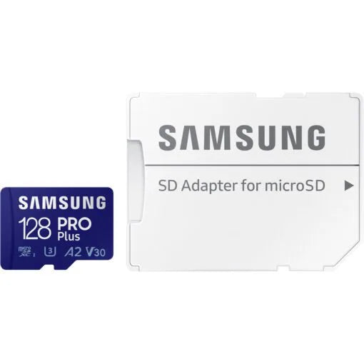 Samsung 128GB PRO microSDXC Memory Card – UHS-I U3 A2 V30 160MB/s with Adapter