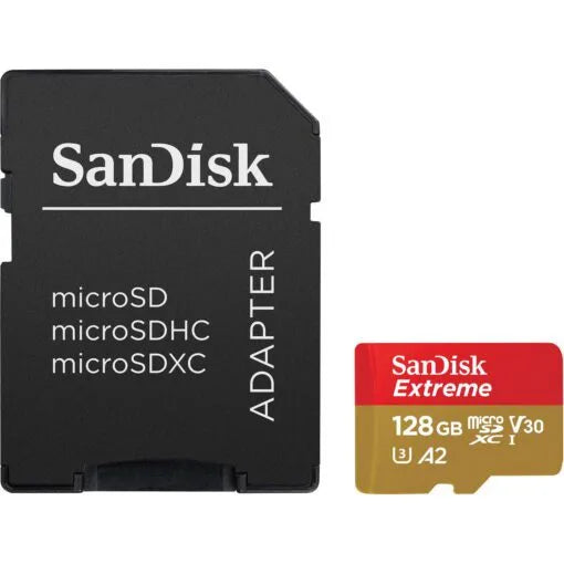 SanDisk 128GB Extreme UHS-I MicroSDXC Memory Card