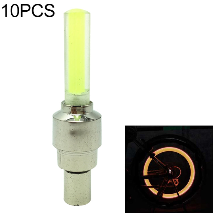 10 PCS LED Bicycle Lights Wheel Tire Valve Caps Bike Accessories Cycling Lantern Spokes Lamp, Blue, Green, Red, Yellow