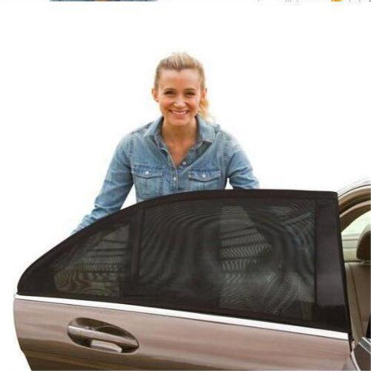 Auto Car Window Mesh Shield Sunshade Visor Net Mosquito Repellent UV Protection Window Covers, Front window75x50cm, Rear window113x50cm