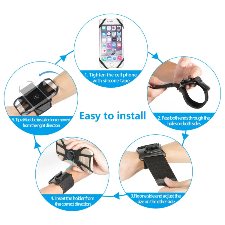 Detachable Rotating Arm Wristband Sports Mobile Phone Case Suitable For 4.5-7 Inch Mobile Phones, 2 In 1