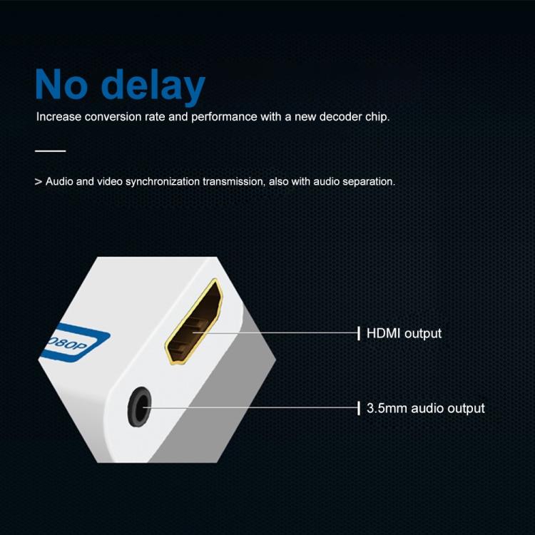 Nintendo Wii Hassle Free Plug and Play for Wii to HDMI 1080p Converter Adapter Wii2hdmi 3.5mm Audio Box Wii-link, To HDMI 1080p Converter Adapter