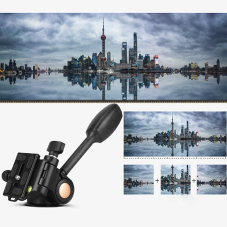 Q08 Three-Dimensional Damping 360 Degree Panorama Scale Leveling Metal Tripod Heads, Q08