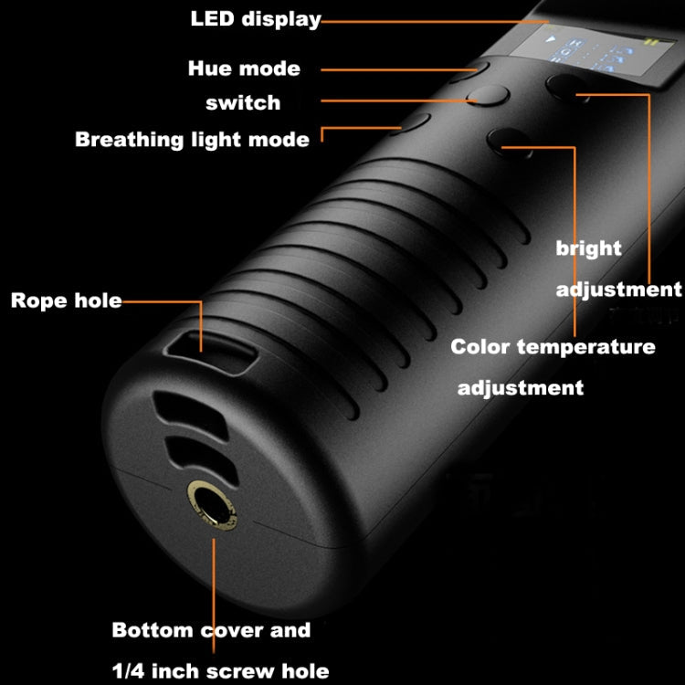 RGB Colorful Photography Light Stick 3000K-6500K Adjustable Temperature Light Stick, RGB Light Stick