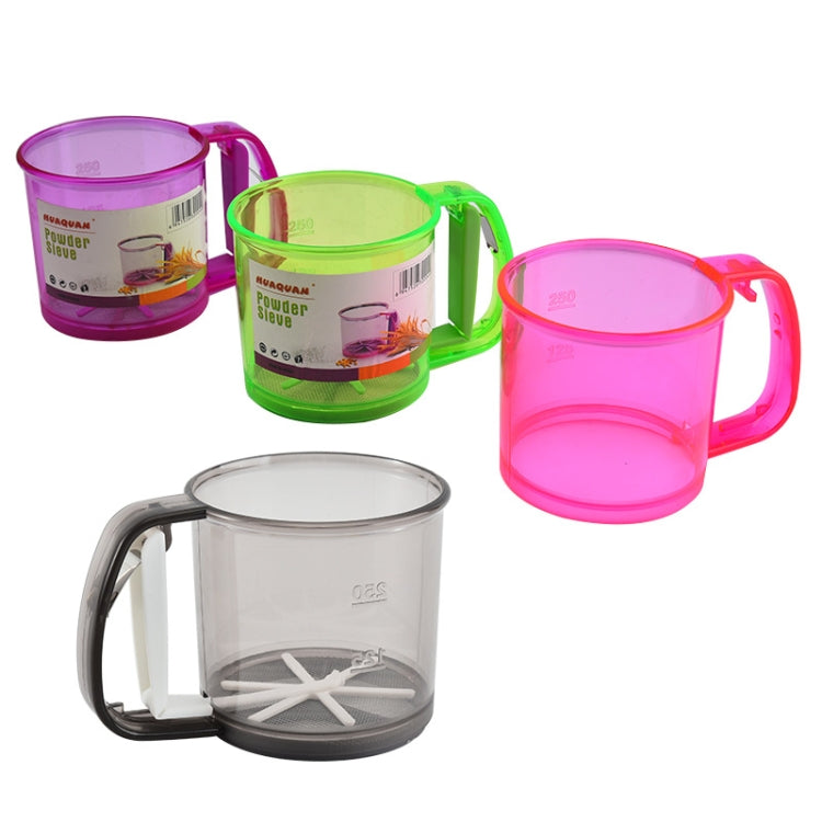 Convenient Hand-Held Flour Sieve Icing Sugar Sieve Baking Tool, Translucent Brown