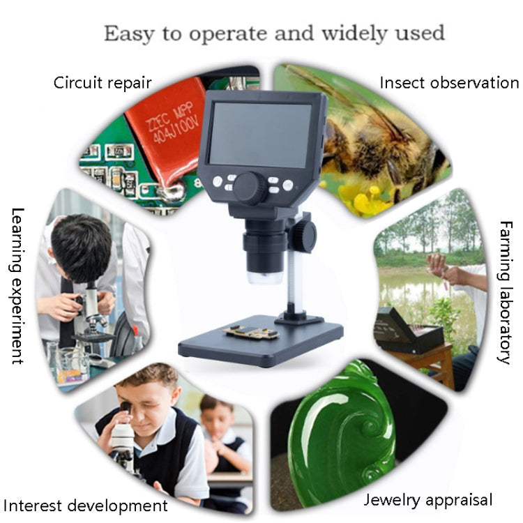 G1000 Digital Microscope HD Mobile Phone Repair Electron Microscope, Aluminum Plastic Bracket, Aluminum Alloy Bracket