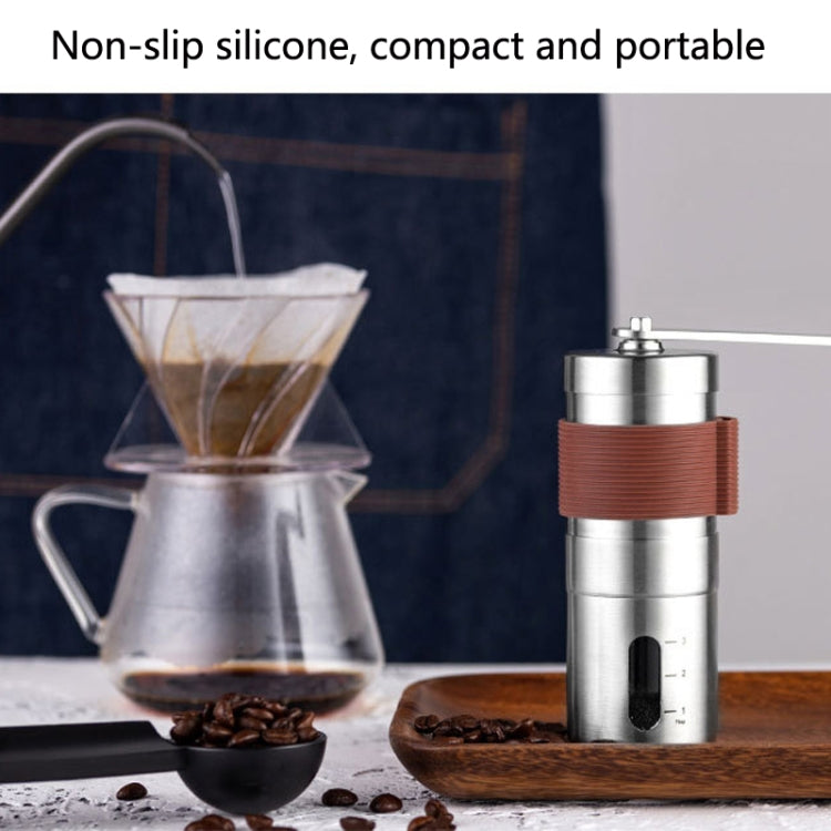 Portable Hand Crank Coffee Machine Stainless Steel Manual Grinder, Medium