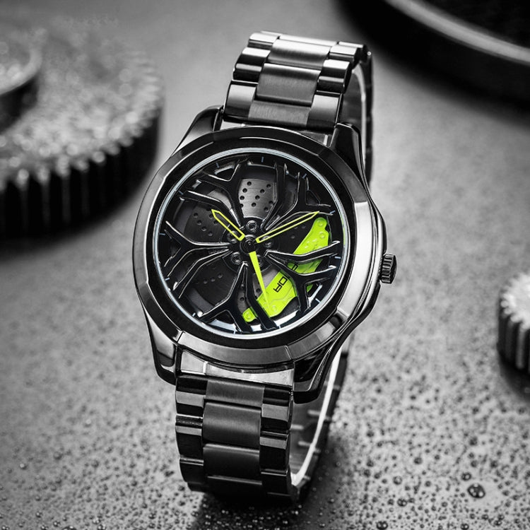 SANDA P1065 Wheel Series Casual Steel Band Quartz Watch For Men, For Men Silver Red, For Men Blue Green, For Men Black Green, For Men Silver Green, For Men Blue Red, For Men Black Red