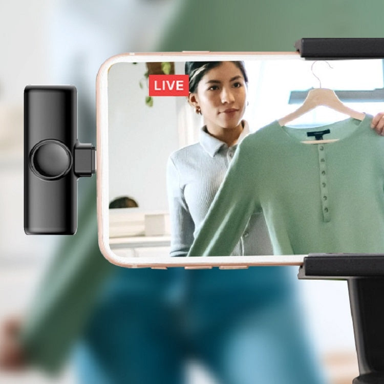 Lavalier Wireless Microphone Mobile Phone Live Video Shooting Small Microphone, Type C 1 To 1, Type-C 1 To 2