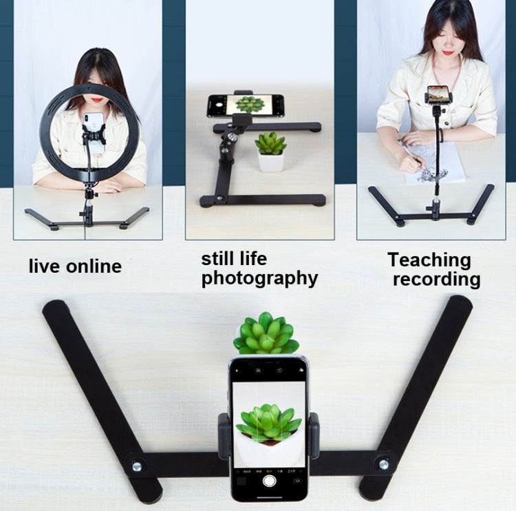 360 Degree Adjustable Metal Overhead Base Desktop Phone Holder,Style:, Only Base, Base+PTZ, Base+PTZ+Phone Clip, Base+PTZ+Rotatable Phone Clip