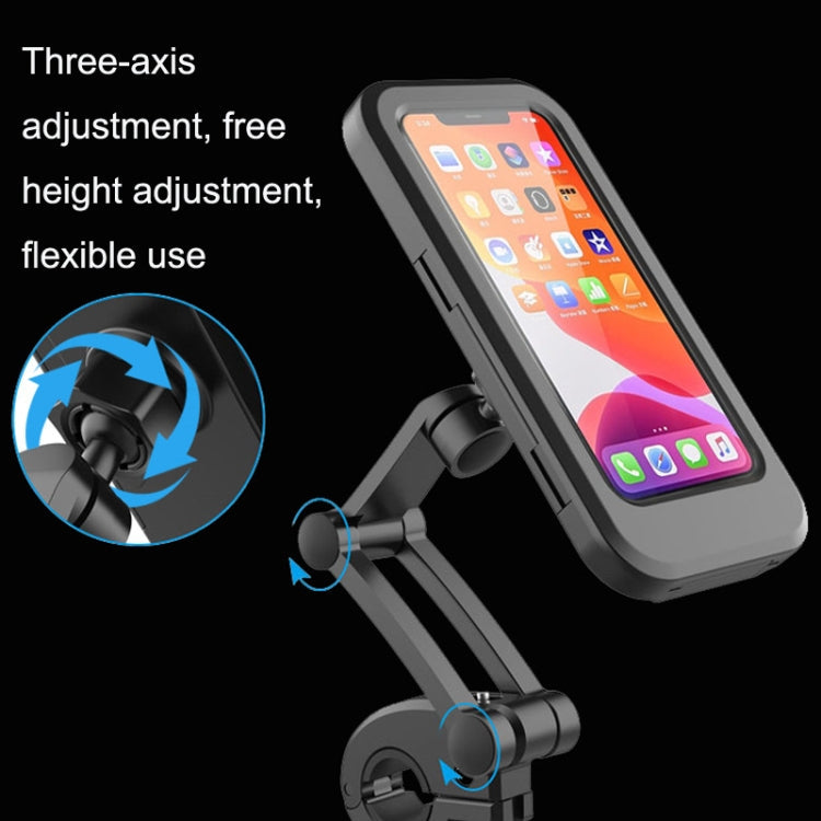 Bicycle Mobile Phone Holder Mountain Bike Waterproof Bag, Black