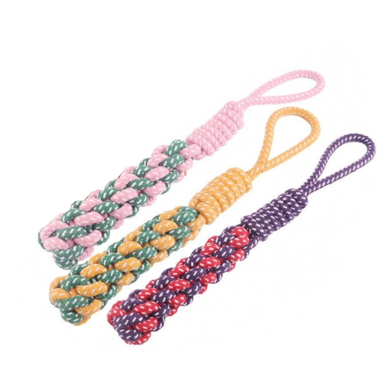3 PCS Pet Hand-pulled Chewing Toy Dog Molar Cotton Rope, Color Random Delivery, 3 PCS Color Random Delivery