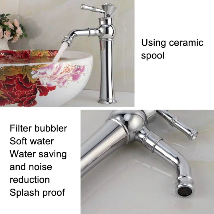 All Bronze Bathroom Basin Hot And Cold Water Faucet, Style:, Electroplated Short Model, Electroplated Short Model+Water Inlet Pipe, Electroplated High Model, Electroplated High Model+Water Inlet Pipe, Gold Short Model, Gold Short Model+Water Inlet Pipe...