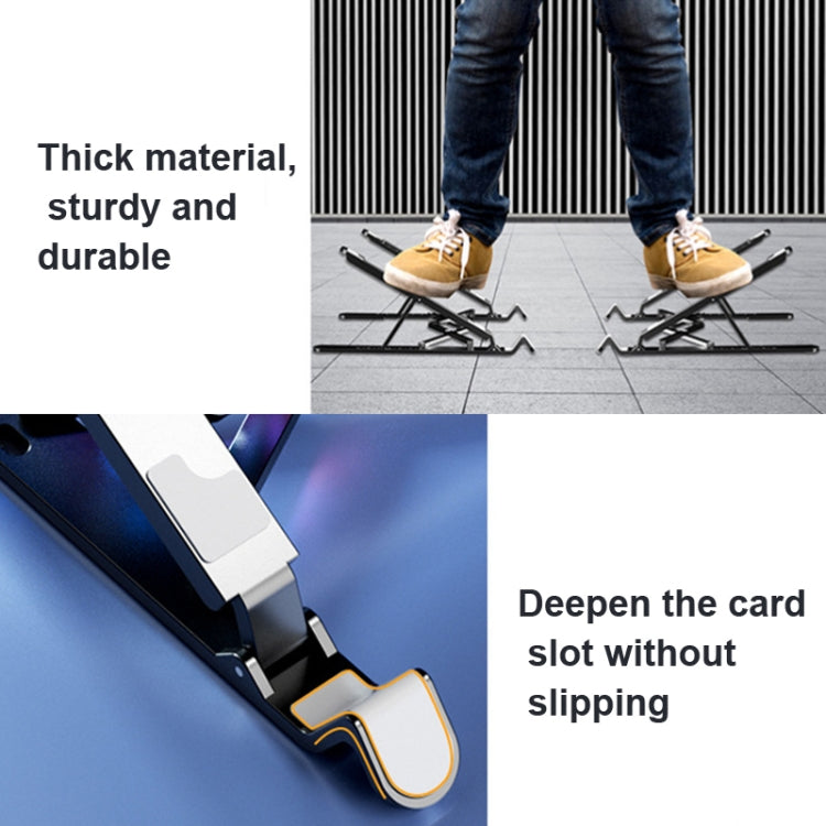 Laptop Radiator Bracket Folding Storage Air-cooled Cooling Base,Style:, Four Fan