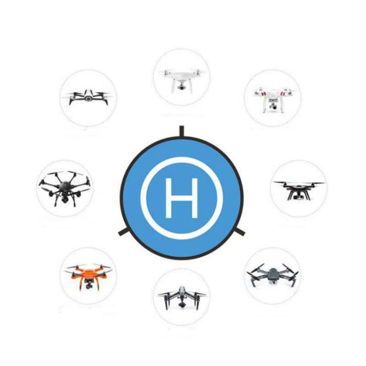 Universal Foldable Helipad Landing Pad For Drone, Diameter 55cm Blue Orange, Diameter 75cm Blue Orange, Diameter 90cm Blue Orange, Diameter 110cm Blue Orange