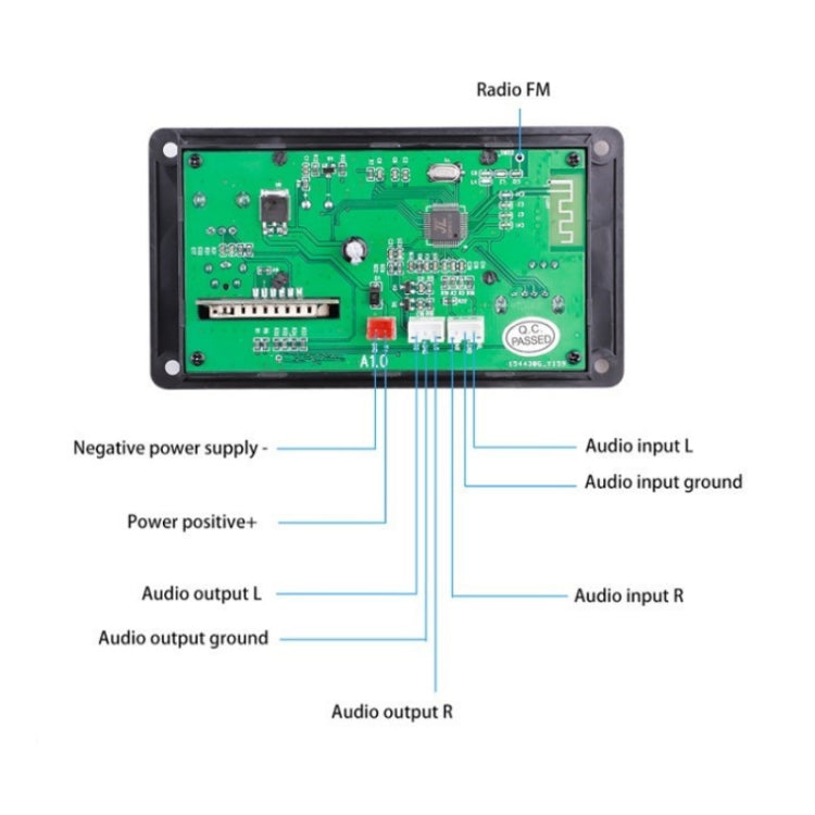 D008BT Speaker Motherboard LCD Bluetooth Decoder Board U Disk Playback Amplifier Board, D008BT