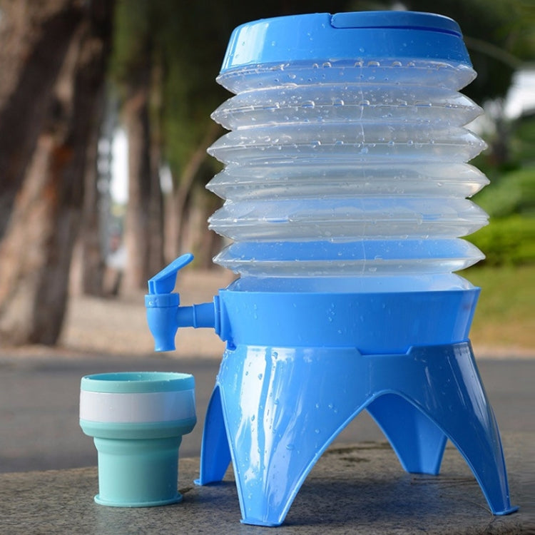 Outdoor Camping Portable Car Retractable Folding Bucket With Faucet, Capacity:, 5.5L, 7.5L