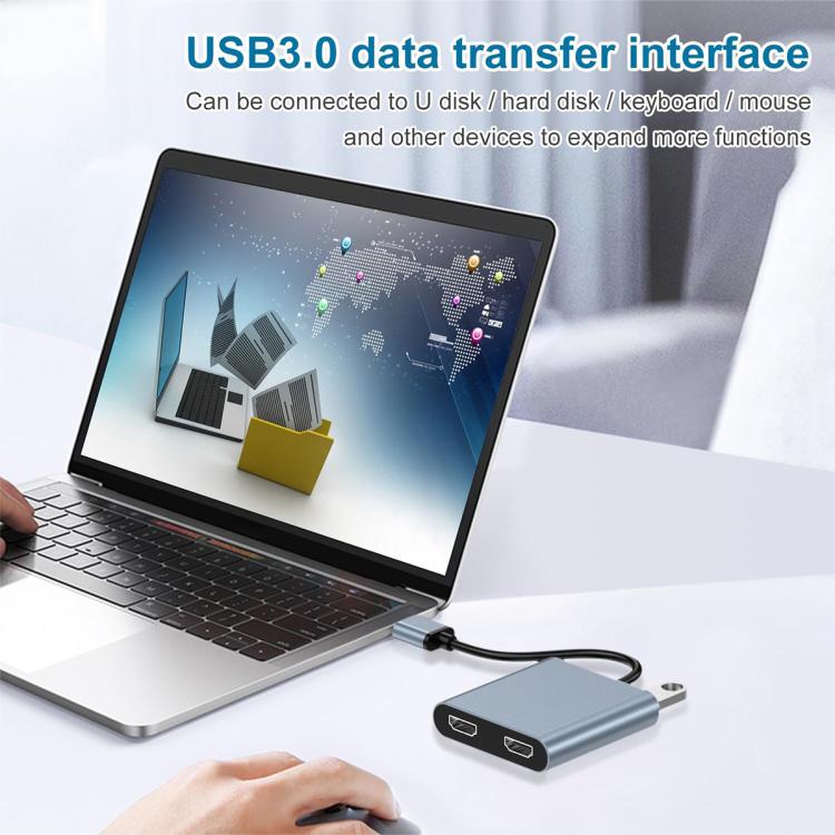 USB 3.0 To Dual HDMI, USB, USB-C / Type-C High Definition Converter 4K USB Same Screen Extender, USB 3.0 To Dual HDMI