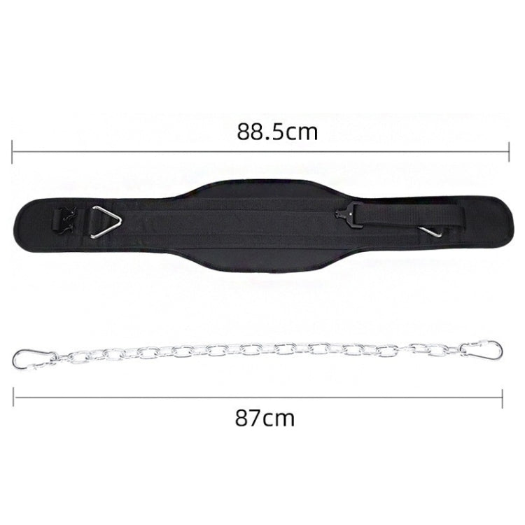 Pull Up Weighted Belt Lumbar Strength Training Double Bar Arm Extension Weighted Belt, Paste+70cm Iron Chain+2 Hooks, Metal Buckle, Double Layer Paste+70cm Iron Chain+2 Hooks