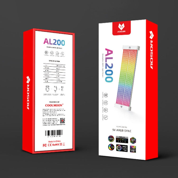AOSOR Al200 Neon Cable Computer Motherboard Graphics Card Glow Board Power Supply Line Decoration, AL200