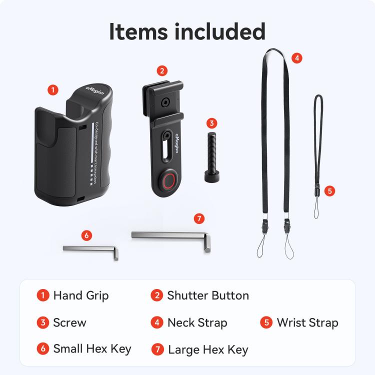 aMagisn Xplorer Grip Kit Street Vlogging Handle for DJI, Insta360, GoPro and Other Action Cameras, For Insta360, DJI Action, and GoPro