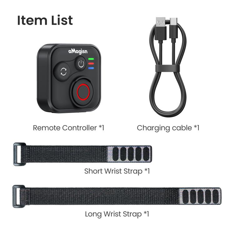 aMagisn Wireless Bluetooth Remote Control for Insta360, GoPro Hero Cameras & Smartphones - 50m Long Range, AM22