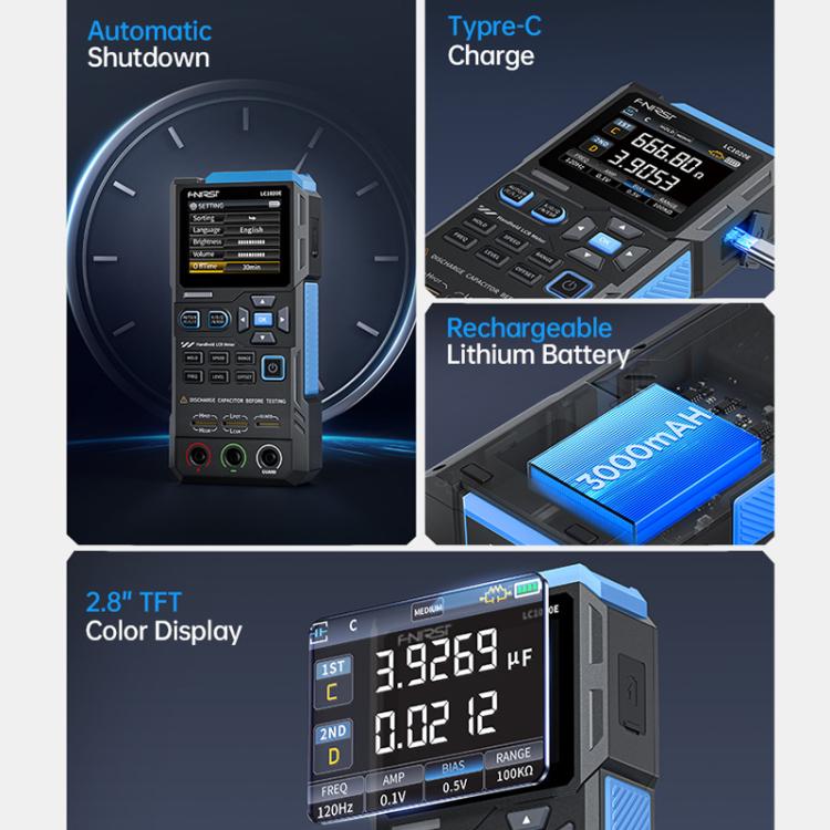 Handheld Digital Bridge Tester Capacitance Resistance Inductance Tester, FNIRSI LC1020E