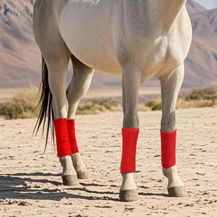 4pcs/ Pack Thick Fleece Horse Leg Wraps Adhesive Horse Leg Wraps