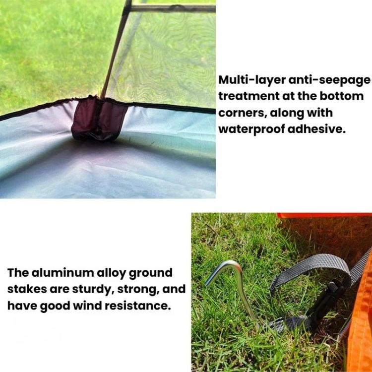Kaima Outdoor Lightweight Waterproof Camping Tent Waterproof Breathable & Mosquito-Proof Tent, No Snow Skirt Orange, With Snow Skirt Orange, No Snow Skirt Grey, With Snow Skirt Grey, No Snow Skirt Blue, With Snow Skirt Blue
