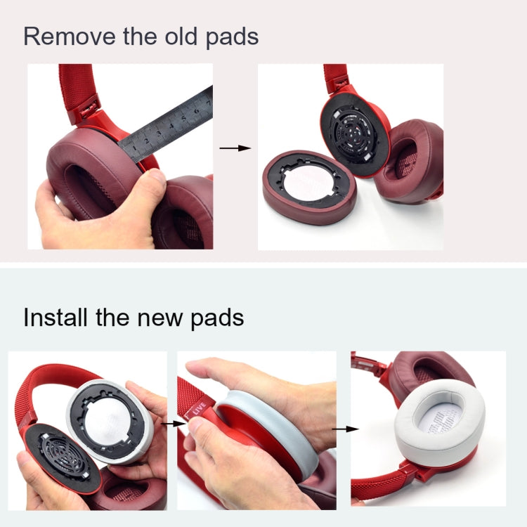 2 PCS For JBL Live 500BTNC Headphone Sponge Sleeve Earmuffs, TBD063203801B, TBD063203801C, TBD063203801D, TBD063203801A