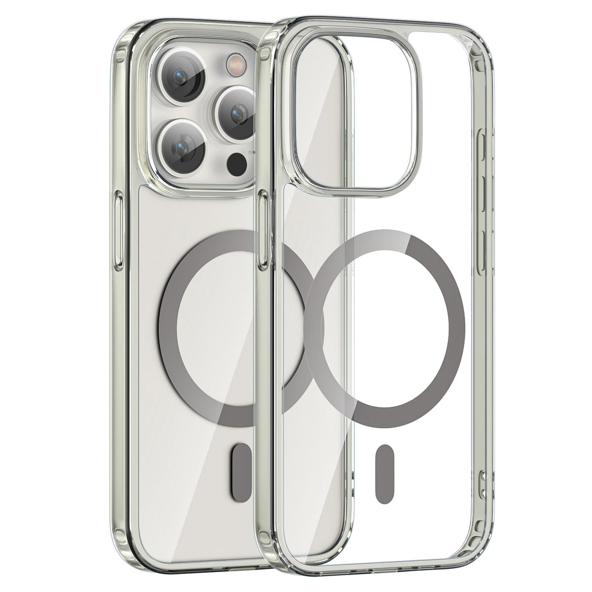 Crystal Clear iPhone 15 Pro Max MagSafe Case – Ultra-Slim Shockproof Protective Cover with Strong Magnetic Lock & Fast Wireless Charging