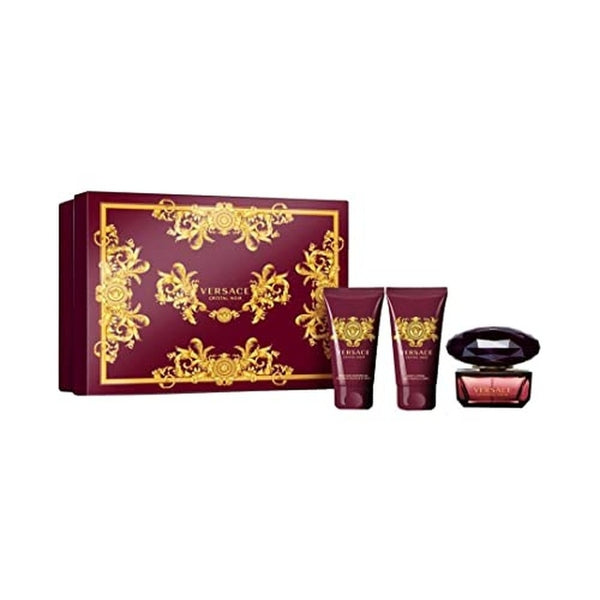 Versace Crystal Noir Gift Set 50ml EDT + 50ml Shower Gel + 50ml Body Lotion