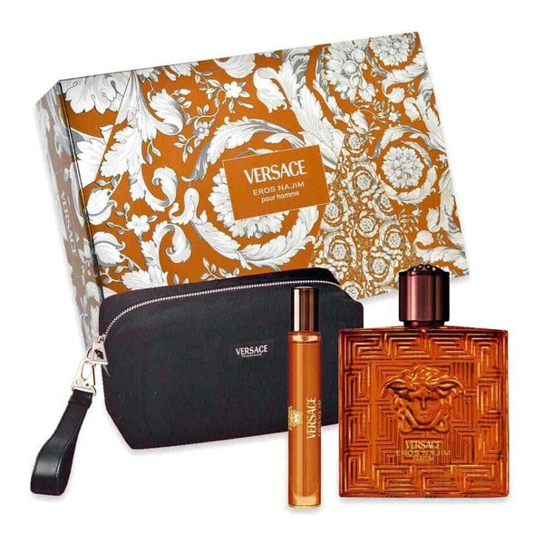 Versace Eros Najim Gift Set 100ml Parfum + 10ml Parfum + Toiletry Bag