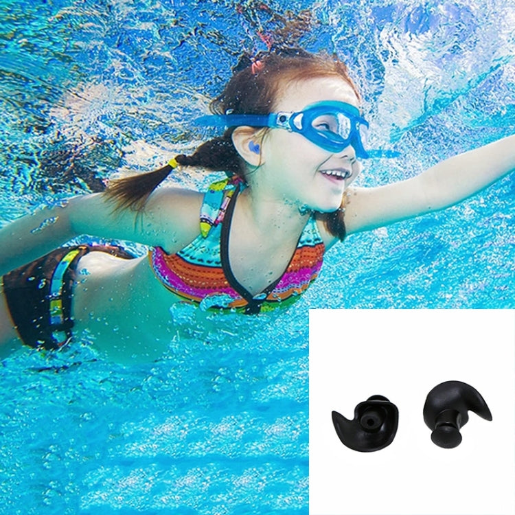 2 Pair Soft Ear Plugs Environmental Silicone Waterproof Dust-Proof Earplugs Diving Water Sports Swimming Accessories, Soft Ear Plugs(Black)