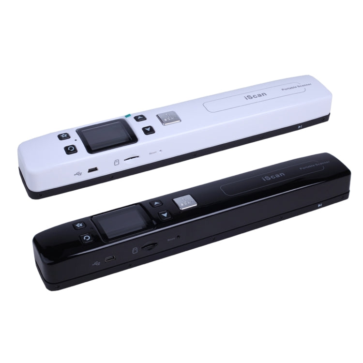 iScan02 Double Roller Mobile Document Portable Handheld Scanner with LED Display, Support 1050DPI / 600DPI / 300DPI / PDF / JPG / TF, iScan02 White, iScan02 Black