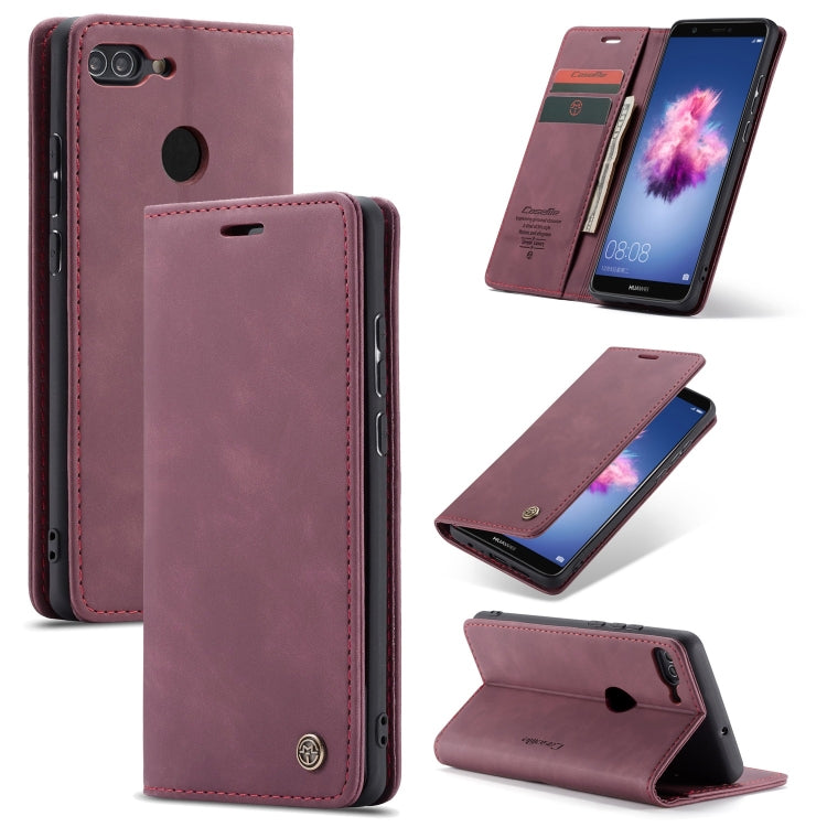 CaseMe Multifunctional Retro Frosted Horizontal Flip Leather Case for Huawei P Smart / Enjoy 7S / Honor 9 Lite, with Card Slots & Holder & Wallet, For Huawei P Smart