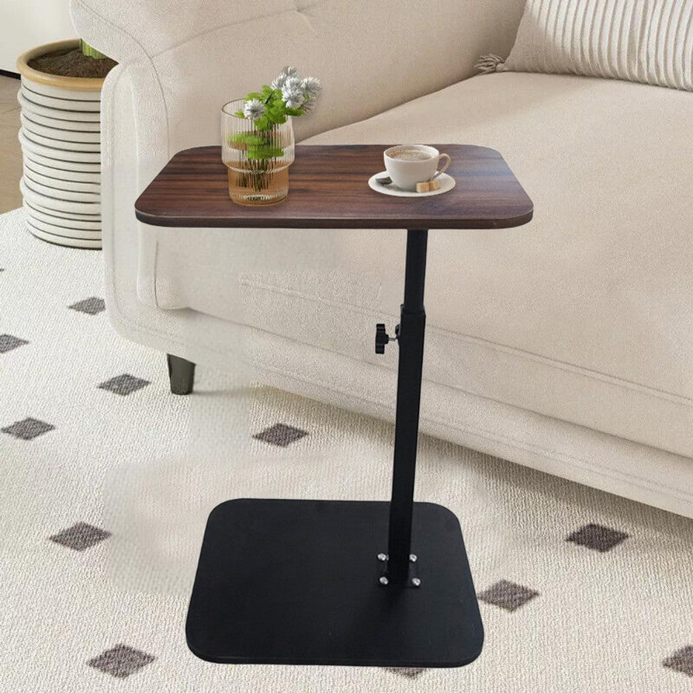 Adjustable C-Shaped Sofa Side End Table Coffee Laptop Table Bedroom Living Room
