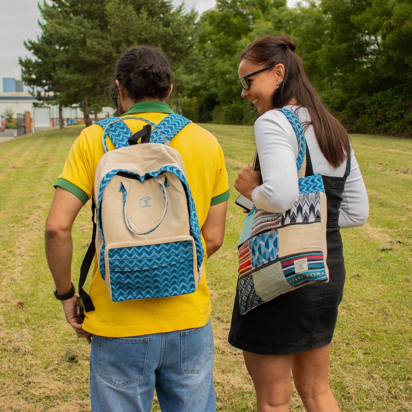 Large Kathmandu Backpack - Dhaka Design (39x28x13cm)