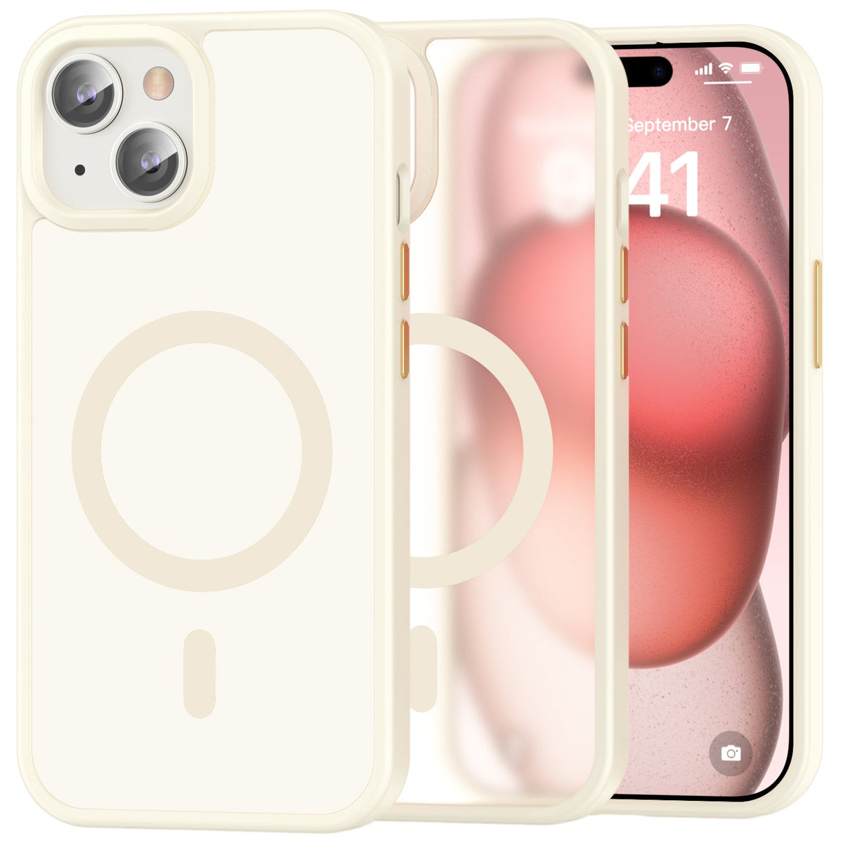 iPhone 15 Smooth Touch Waterproof MagSafe Ultra Hybrid Phone Case