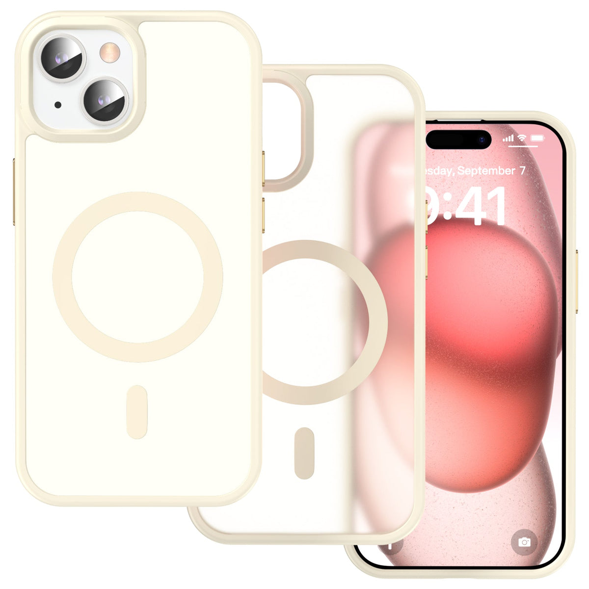 iPhone 15 Smooth Touch Waterproof MagSafe Ultra Hybrid Phone Case
