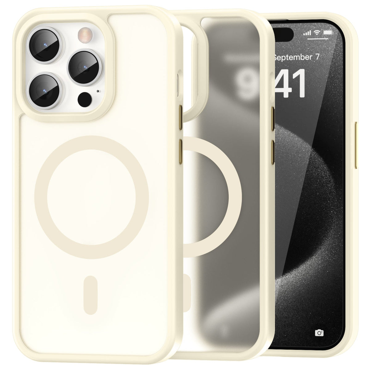 iPhone 15 Pro Smooth Touch Waterproof MagSafe Ultra Hybrid Phone Case