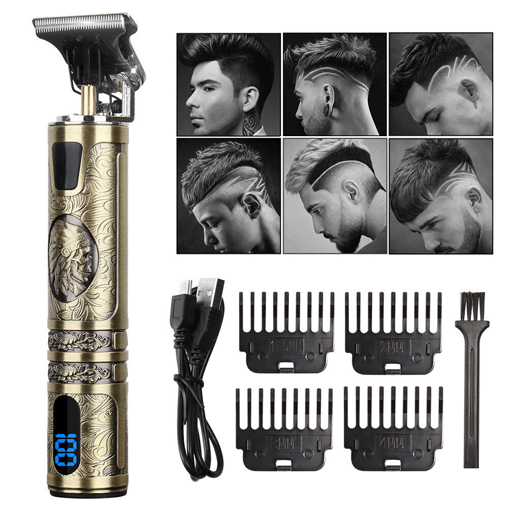 Small LCD Screen Display Professional Men Cordless Hair Clippers Beard Trimmer Cutting Machine Kit