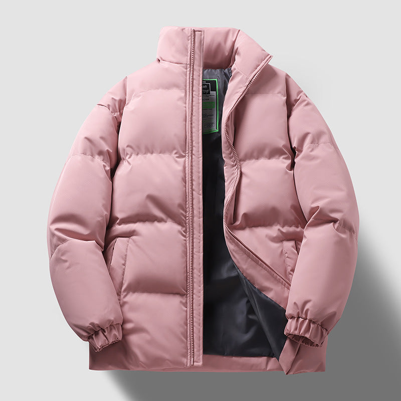 New winter thickened sports coat men's fashion trend stand collar long sleeve cotton-padded jacket warm and comfortable leisure cotton-padded jacket